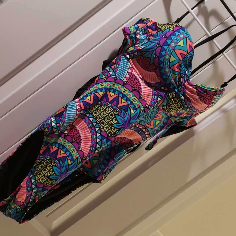 Bright colored bathing suit